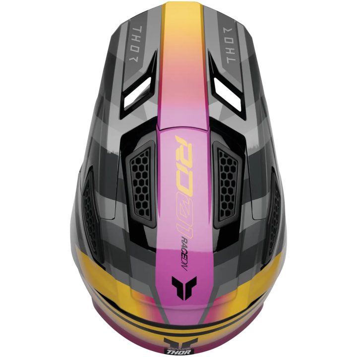Crosshjälm Fleet Camber Magenta Blank THOR XS – bild 3