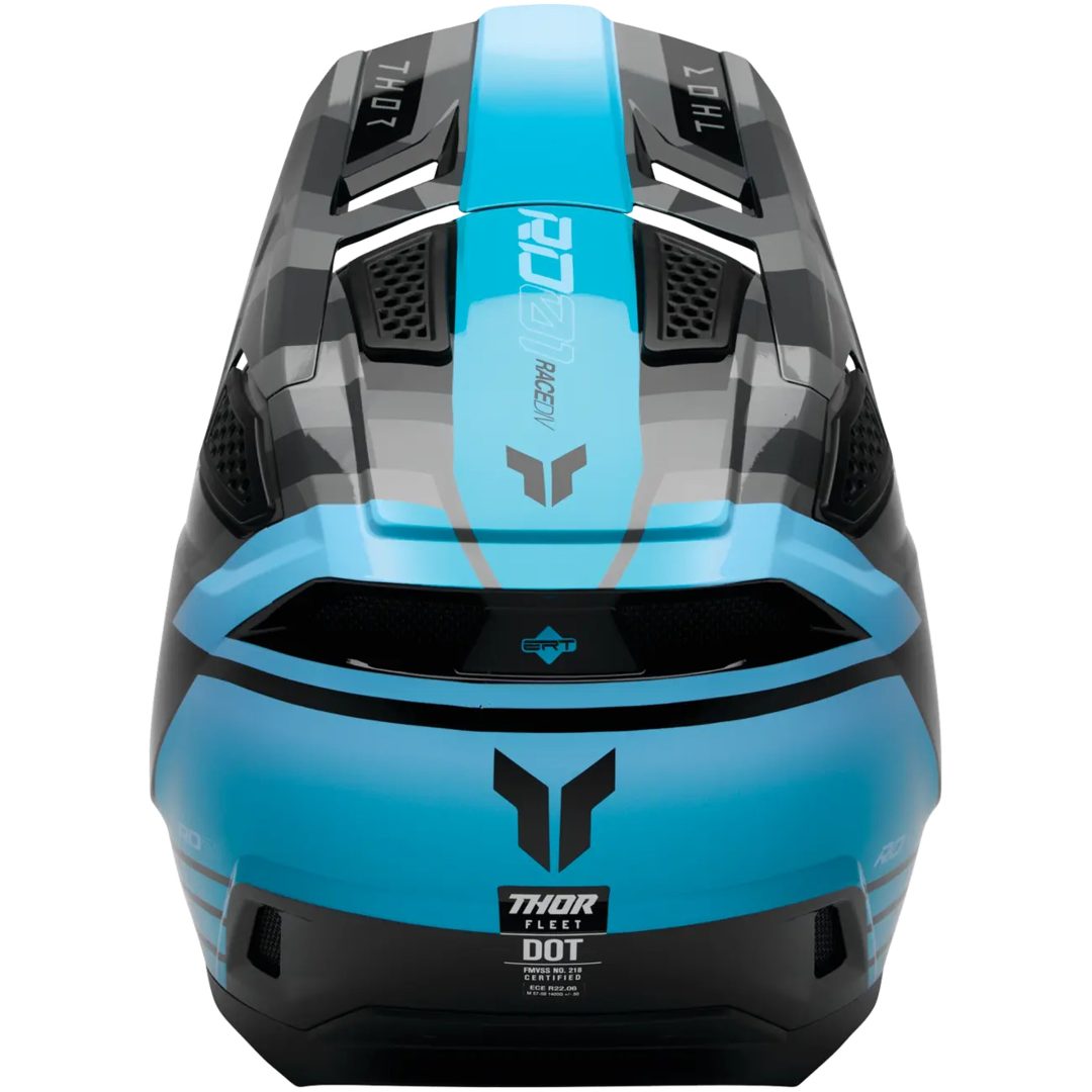 Crosshjälm Fleet Camber Svart Turkos THOR XS – bild 3