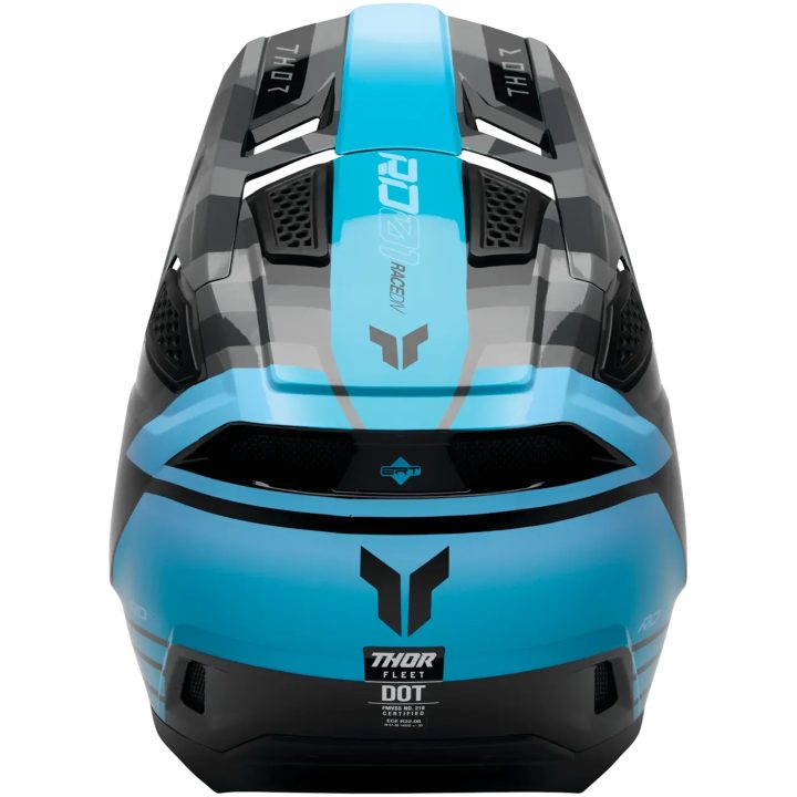 Crosshjälm Fleet Camber Svart Turkos THOR XS – bild 3