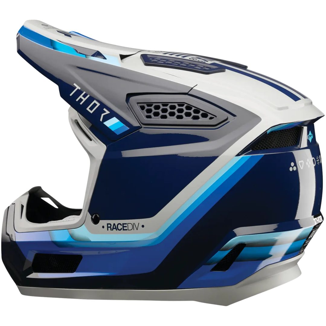 Crosshjälm Fleet Defy Blå Grå THOR XS – bild 2