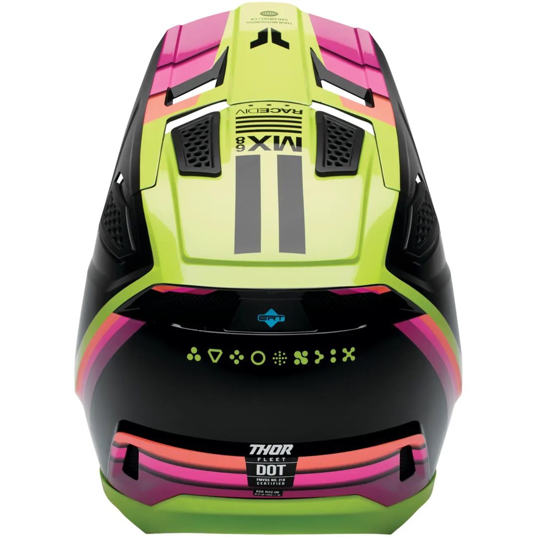 Crosshjälm Fleet Defy Svart Grön THOR XS – bild 3