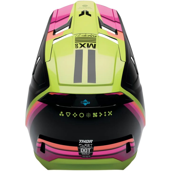 Crosshjälm Fleet Defy Svart Rosa Gul THOR s – bild 4