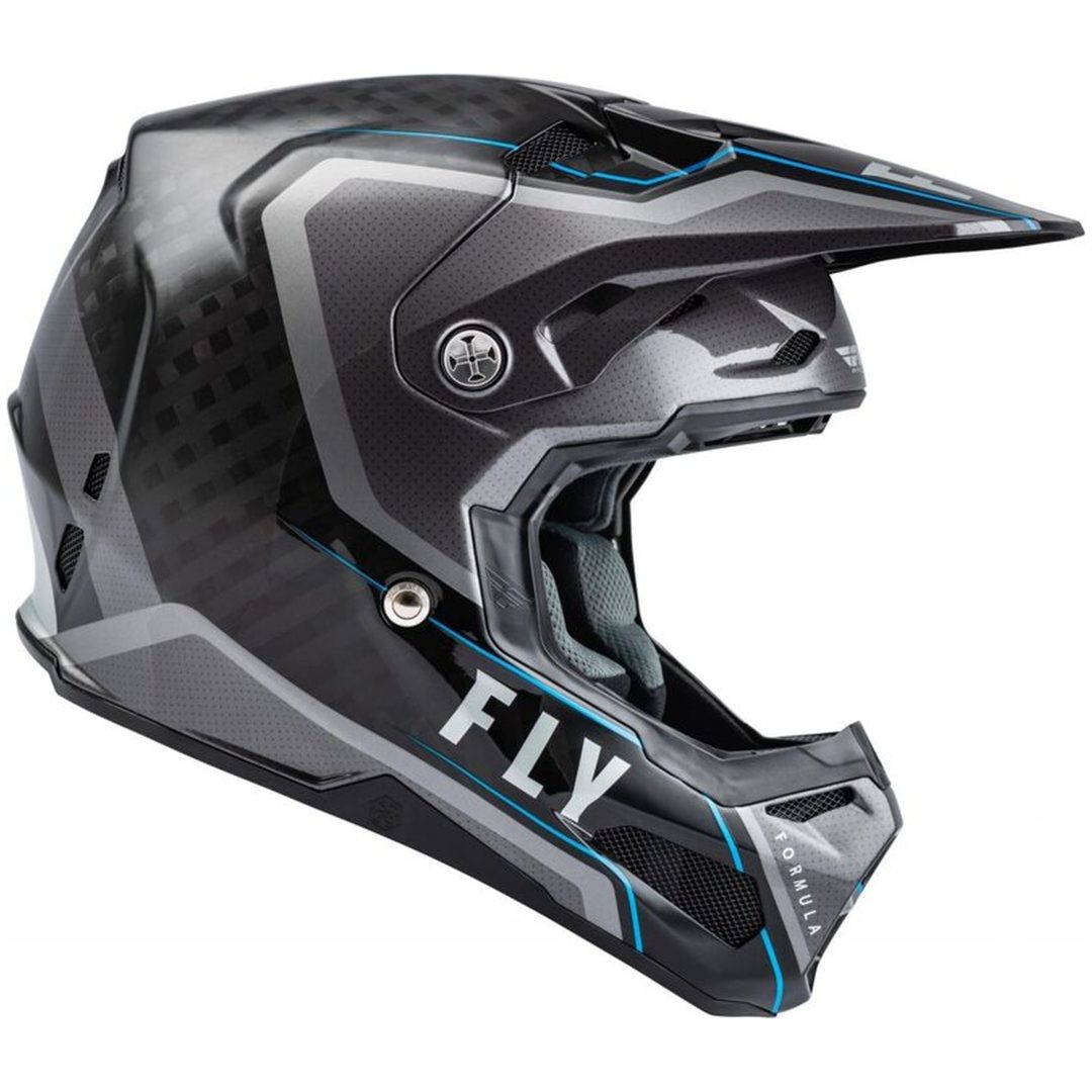Crosshjälm Formula Carbon Axon Svart/grå/blå FLY RACING XL – bild 4