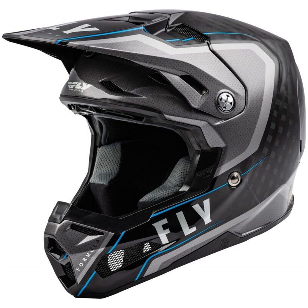 Crosshjälm Formula Carbon Axon Svart/grå/blå FLY RACING XL