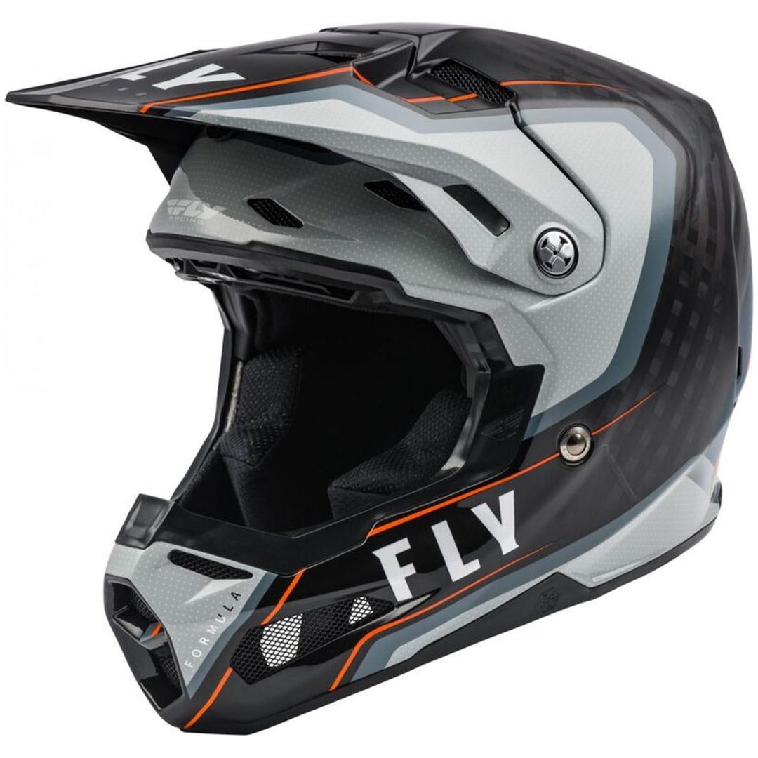 Crosshjälm Formula Carbon Axon Svart/grå/orange FLY RACING XL