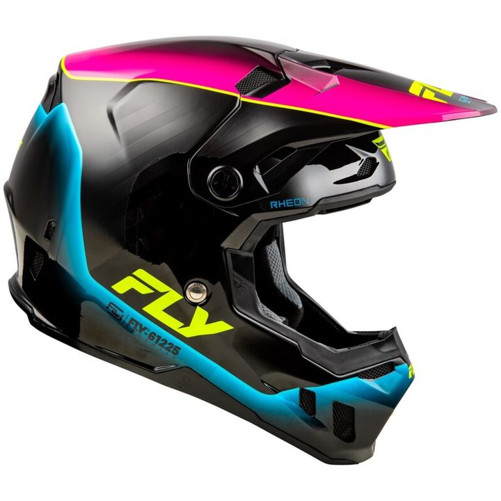 Crosshjälm Formula Cc L.e. Underglow Grå/rosa/blå FLY RACING XL – bild 2