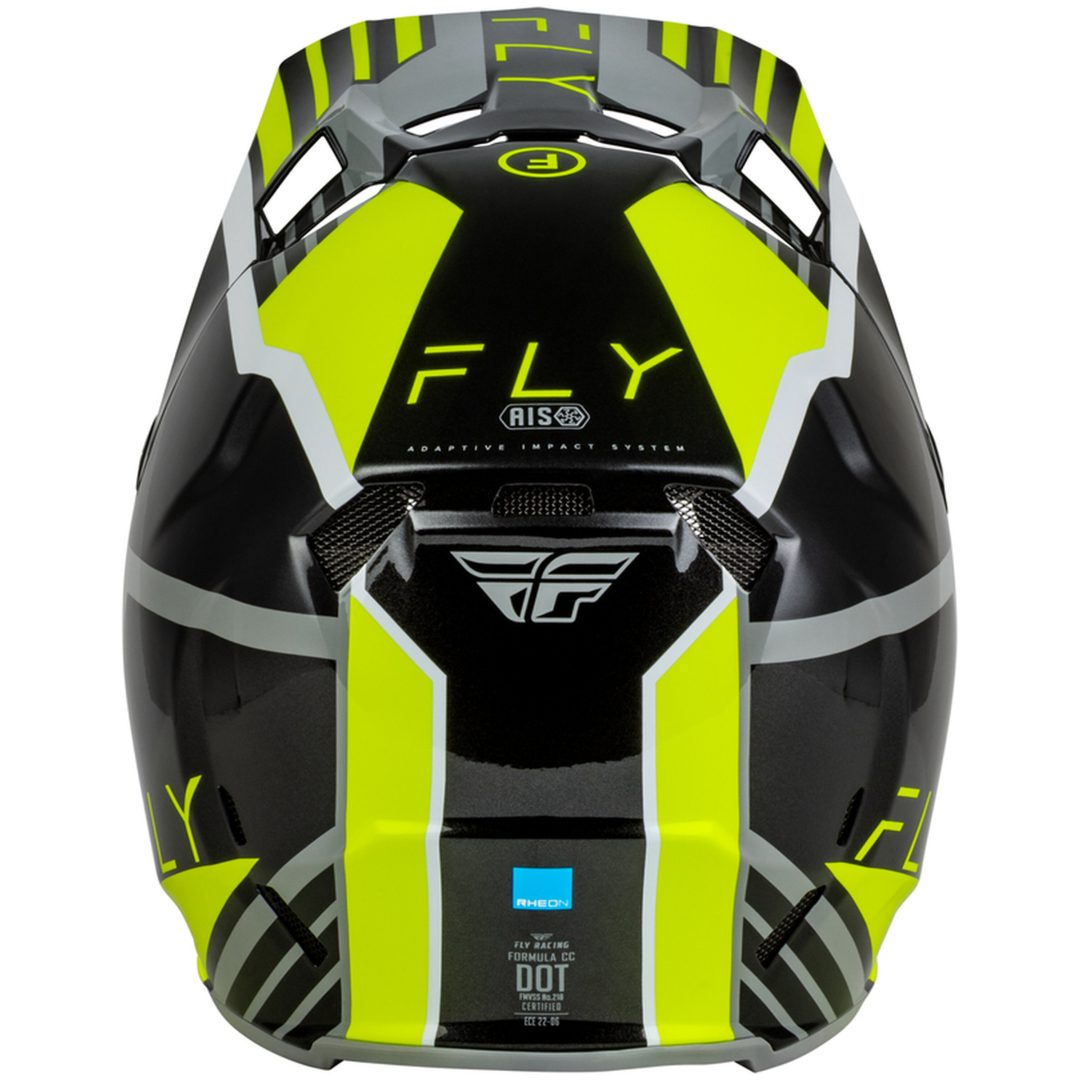 Crosshjälm Formula CC Strike Grå Svart Neongul FLY RACING s – bild 3