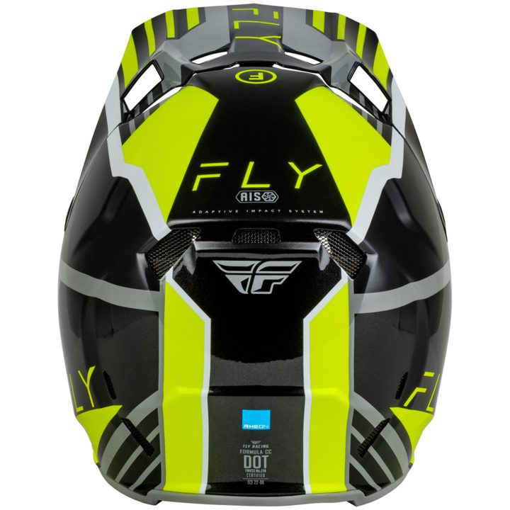 Crosshjälm Formula CC Strike Grå Svart Neongul FLY RACING s – bild 3