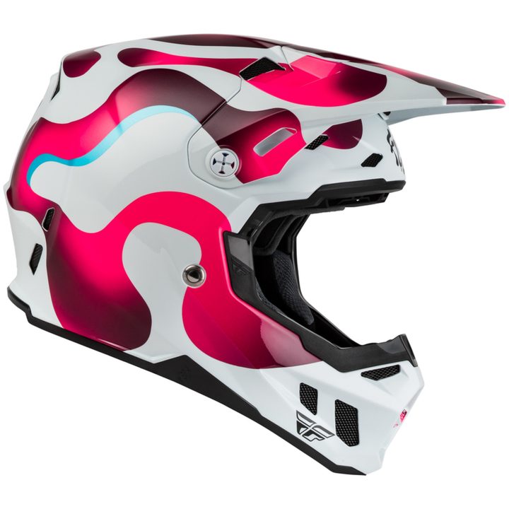 Crosshjälm Formula CC Vibe Vit Rosa Blå FLY RACING L – bild 2