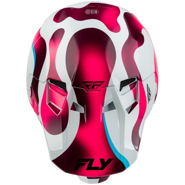 Crosshjälm Formula CC Vibe Vit Rosa Blå FLY RACING L – bild 4