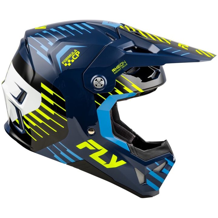 Crosshjälm Formula Cp Slice Marin/hi-vis/vit/blå/gul FLY RACING s – bild 4