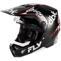 Crosshjälm Formula CP Special Edition DBK Svart/Vit/Röd FLY RACING