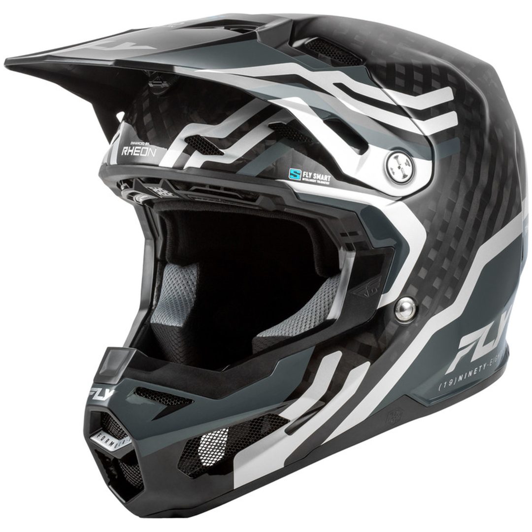 Crosshjälm Formula S Carbon Byte Svart/Grå/Silver FLY RACING s