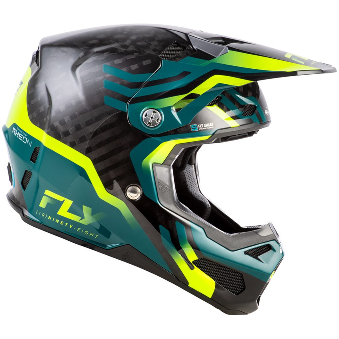 Crosshjälm Formula S Carbon Byte Svart/Turkos/Lime FLY RACING s – bild 4