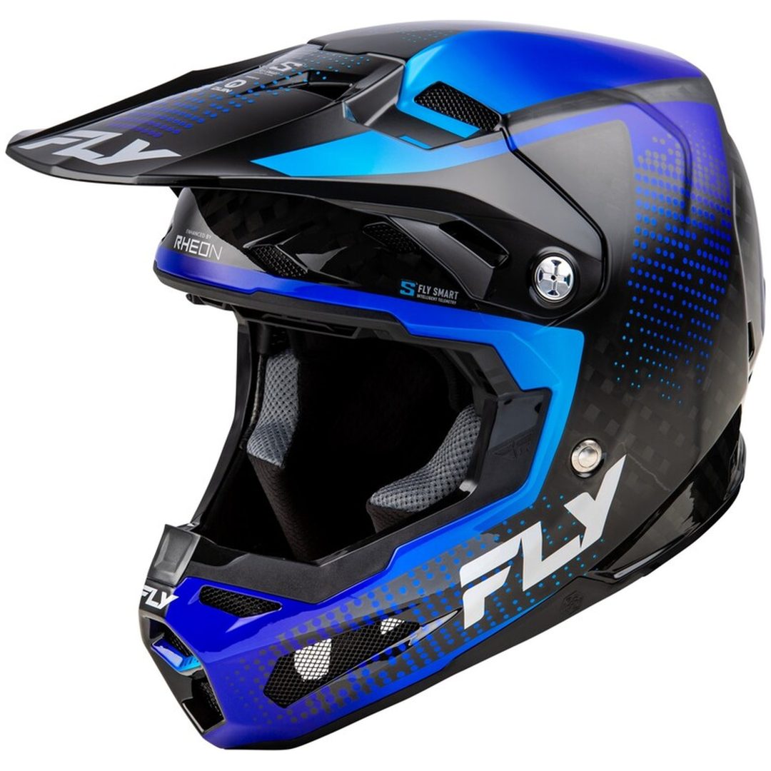 Crosshjälm Formula S Carbon Protocol Svart/blå FLY RACING s