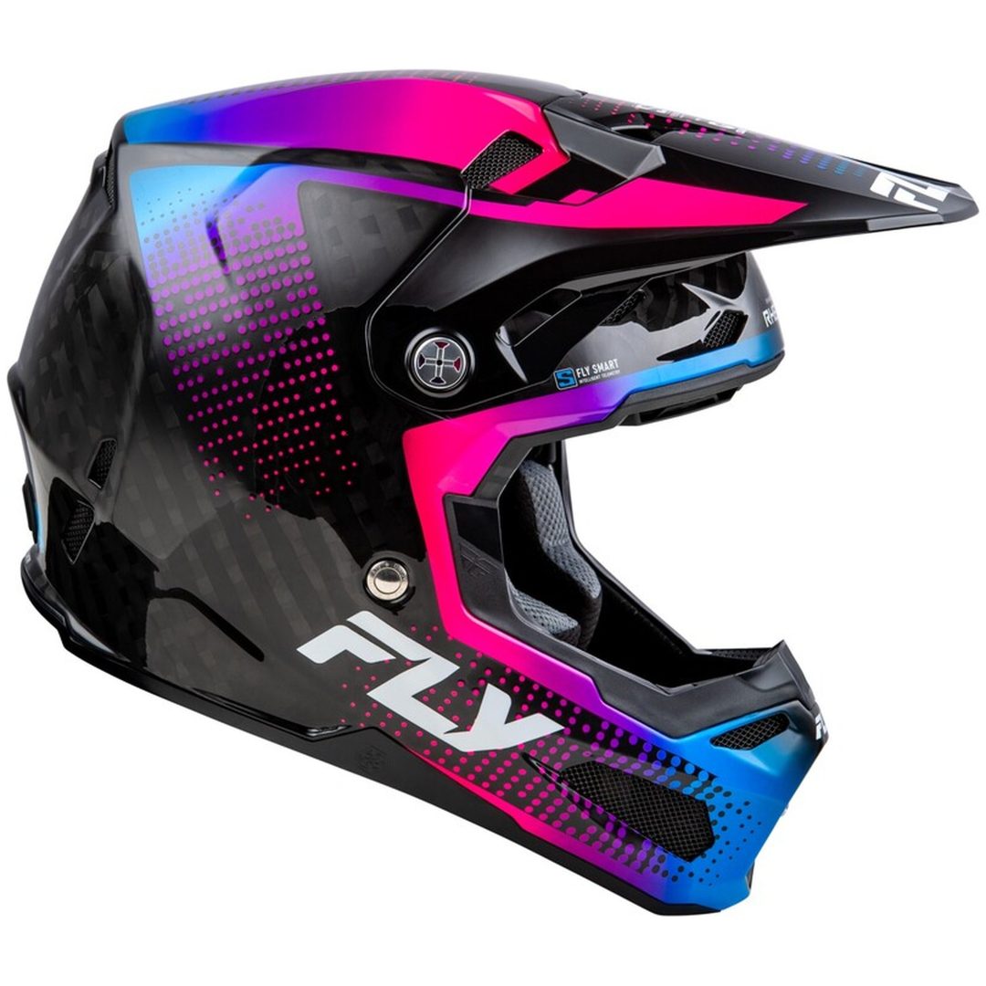 Crosshjälm Formula S Carbon Protocol Svart/blå/rosa FLY RACING XL – bild 4