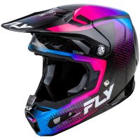 Crosshjälm Formula S Carbon Protocol Svart/blå/rosa FLY RACING