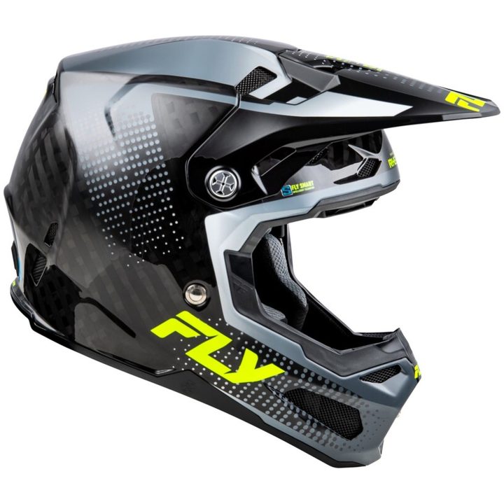 Crosshjälm Formula S Carbon Protocol Svart/grå/hi-vis Gul FLY RACING M – bild 4