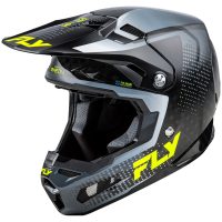 Crosshjälm Formula S Carbon Protocol Svart/grå/hi-vis Gul FLY RACING