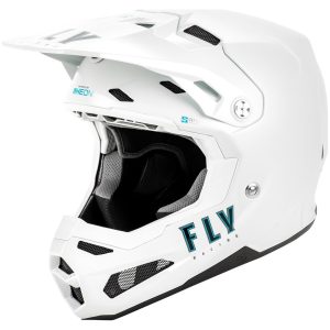 Crosshjälm Formula S Carbon Solid Vit FLY RACING
