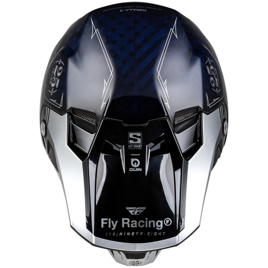 Crosshjälm Formula Smart Carbon Legacy Blå Kolfiber/silver FLY RACING XL – bild 4