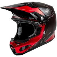 Crosshjälm Formula Smart Carbon Legacy Röd Kolfiber/svart FLY RACING