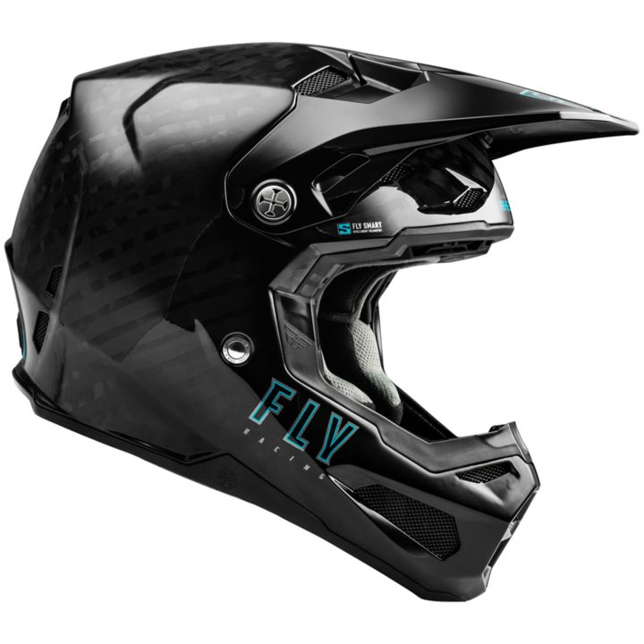 Crosshjälm Formula Smart Carbon Solid Svart FLY RACING s – bild 2