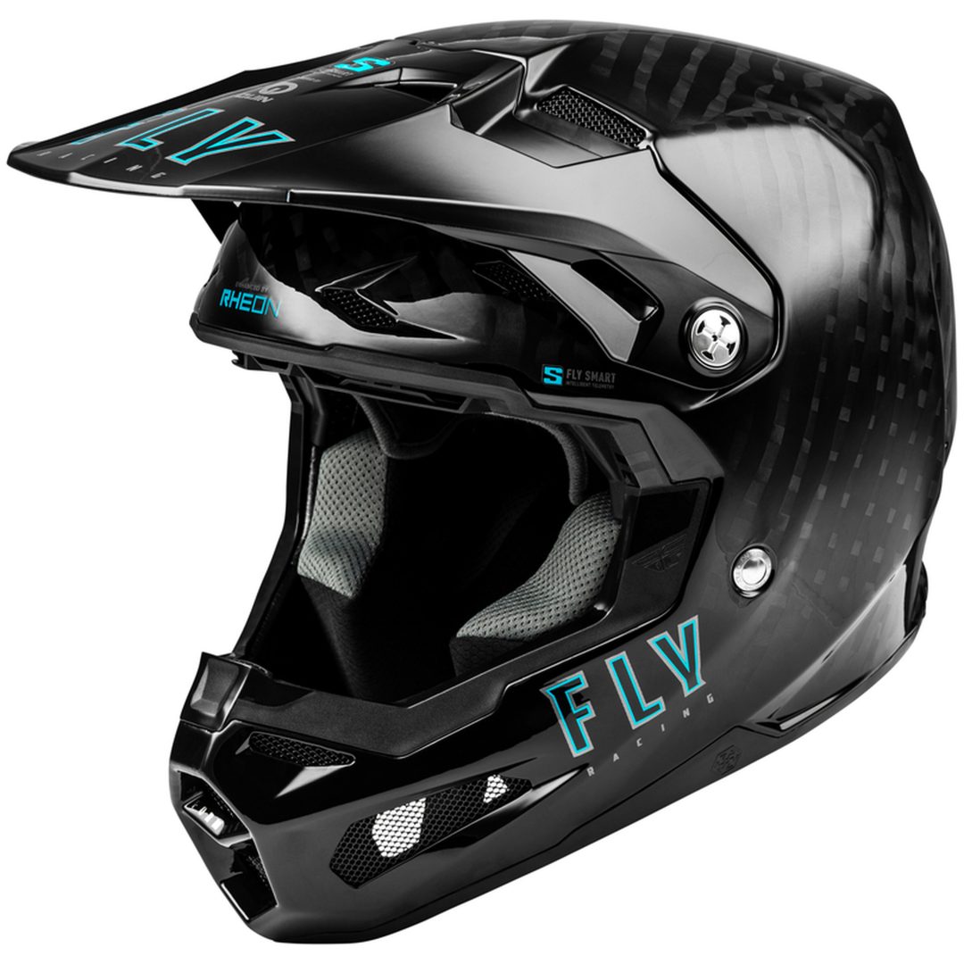 Crosshjälm Formula Smart Carbon Solid Svart FLY RACING s