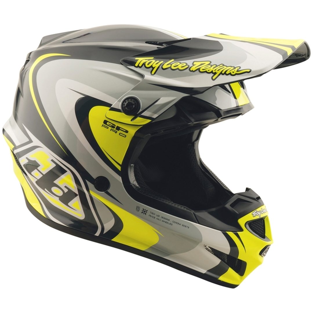 Crosshjälm GP Pro Crossover Blank Grå/Gul TROY LEE DESIGNS Small – bild 2