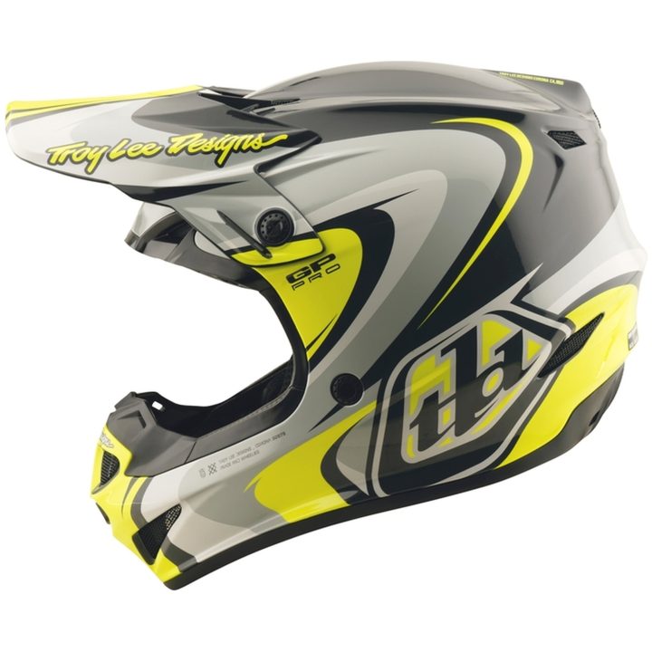 Crosshjälm GP Pro Crossover Blank Grå/Gul TROY LEE DESIGNS Small – bild 3