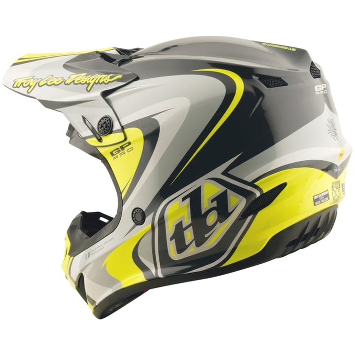 Crosshjälm GP Pro Crossover Blank Grå/Gul TROY LEE DESIGNS Small – bild 4