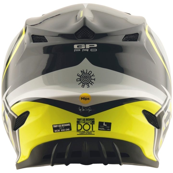 Crosshjälm GP Pro Crossover Blank Grå/Gul TROY LEE DESIGNS Small – bild 5
