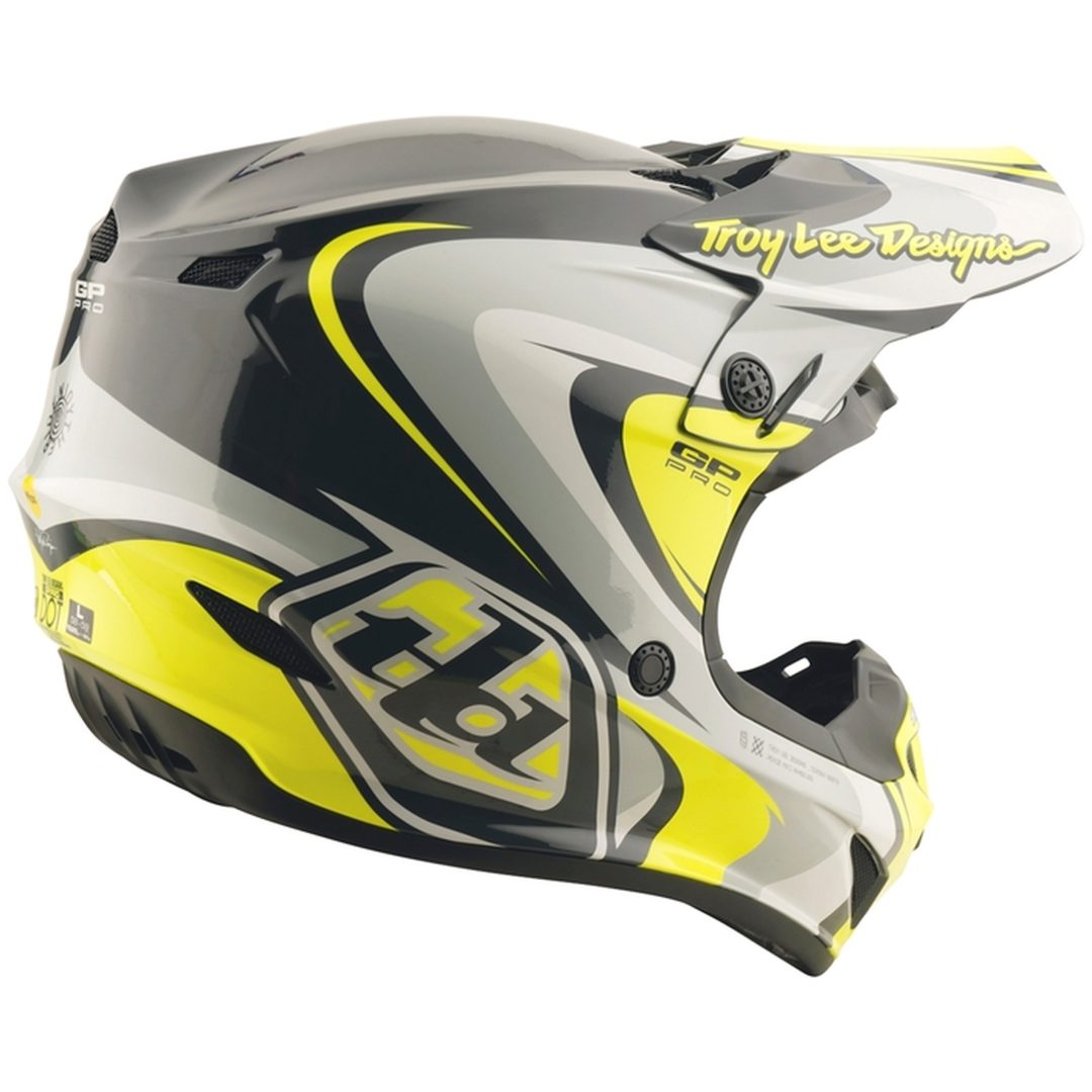 Crosshjälm GP Pro Crossover Blank Grå/Gul TROY LEE DESIGNS Small – bild 6