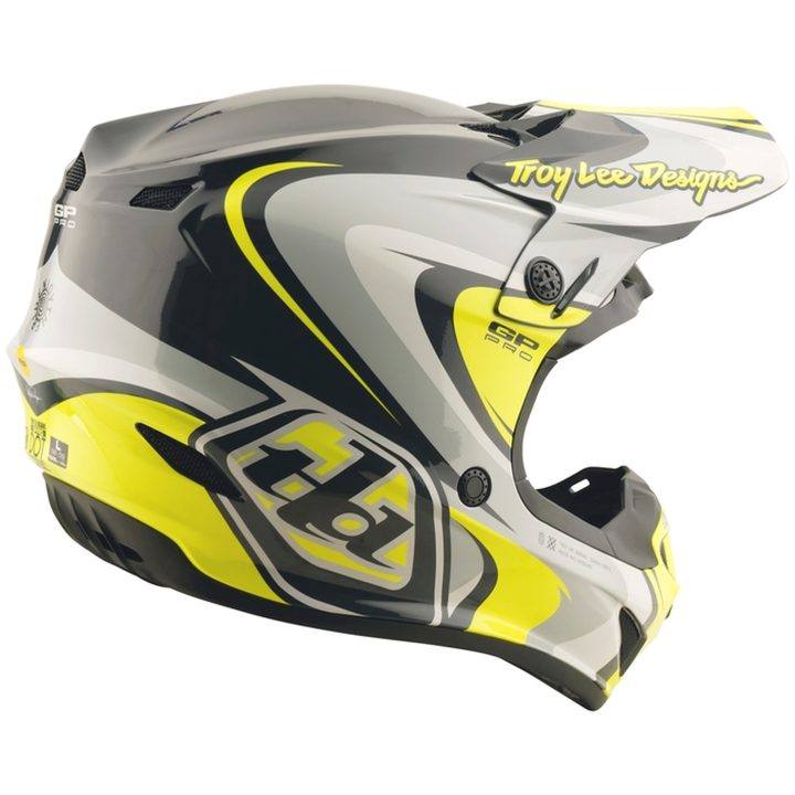 Crosshjälm GP Pro Crossover Blank Grå/Gul TROY LEE DESIGNS Small – bild 6