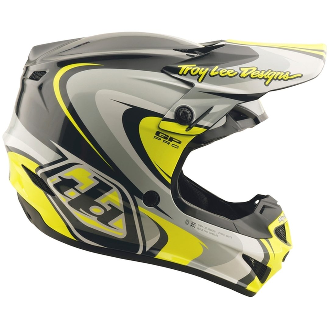 Crosshjälm GP Pro Crossover Blank Grå/Gul TROY LEE DESIGNS Small – bild 7
