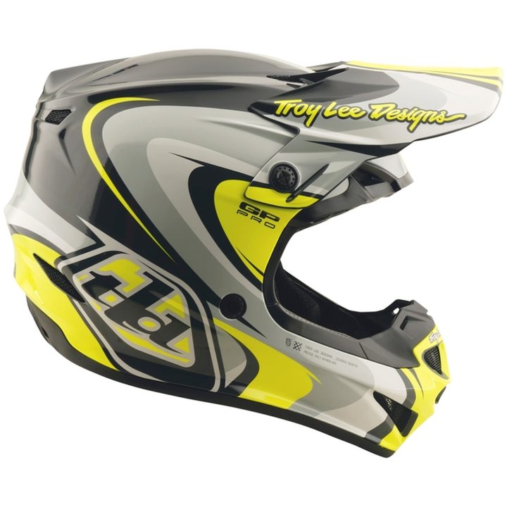 Crosshjälm GP Pro Crossover Blank Grå/Gul TROY LEE DESIGNS Small – bild 7