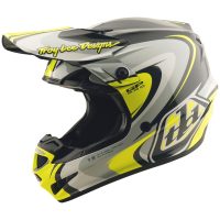 Crosshjälm GP Pro Crossover Blank Grå/Gul TROY LEE DESIGNS