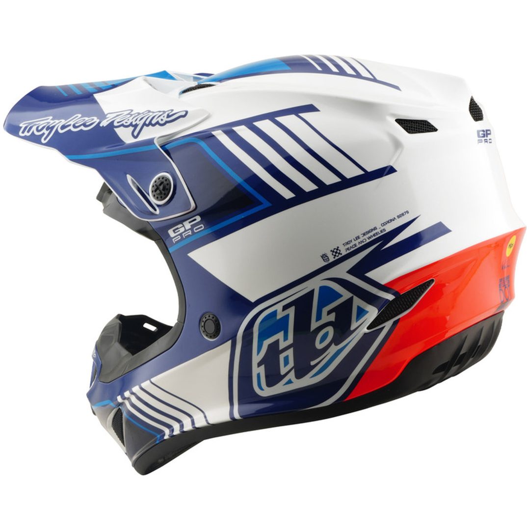 Crosshjälm GP Pro MIPS Blå Vit TROY LEE DESIGNS XS – bild 3