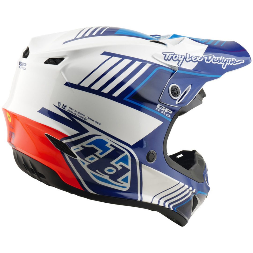 Crosshjälm GP Pro MIPS Blå Vit TROY LEE DESIGNS XS – bild 5