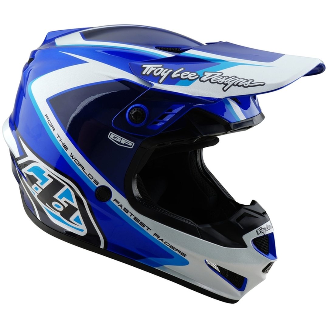 Crosshjälm GP Shutter Blå/Vit Blank TROY LEE DESIGNS XXL – bild 2
