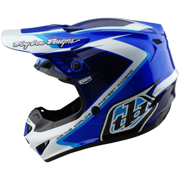 Crosshjälm GP Shutter Blå/Vit TROY LEE DESIGNS Large Barn – bild 3