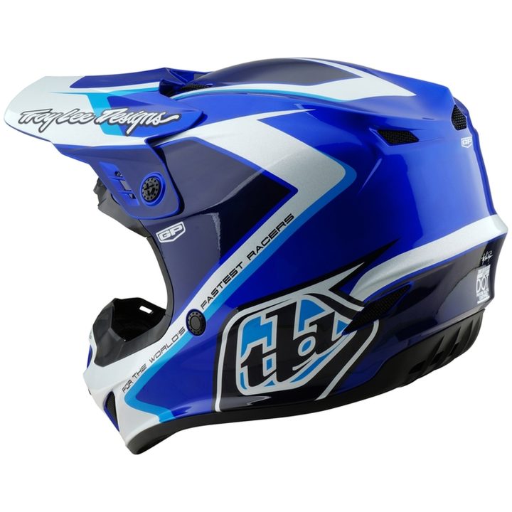 Crosshjälm GP Shutter Blå/Vit TROY LEE DESIGNS Large Barn – bild 4