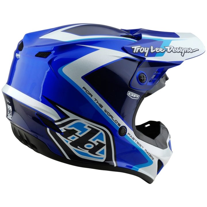 Crosshjälm GP Shutter Blå/Vit TROY LEE DESIGNS Large Barn – bild 6