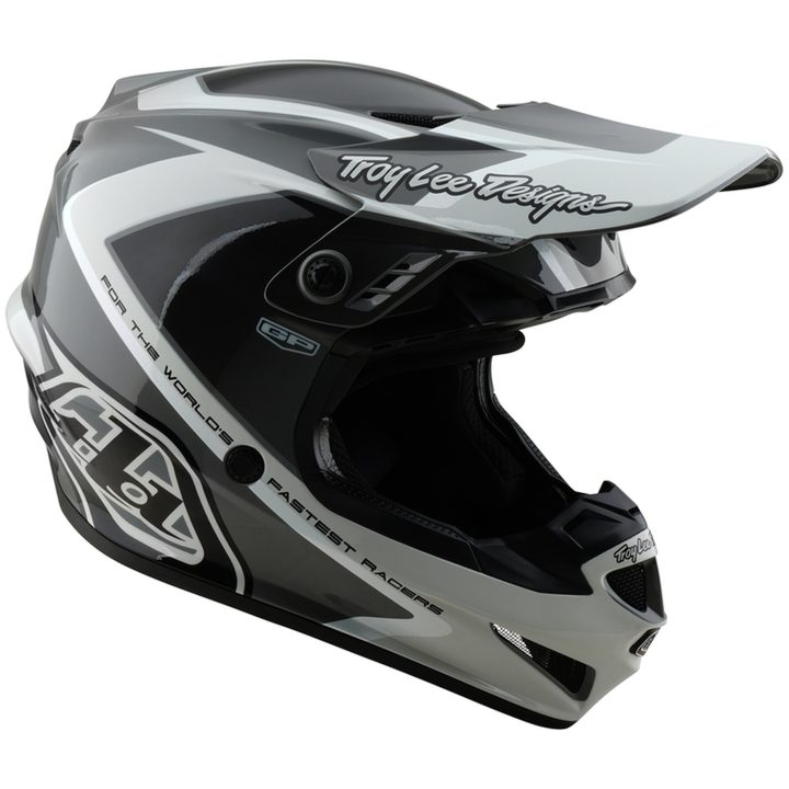 Crosshjälm GP Shutter Grå/Vit Blank TROY LEE DESIGNS Medium – bild 2