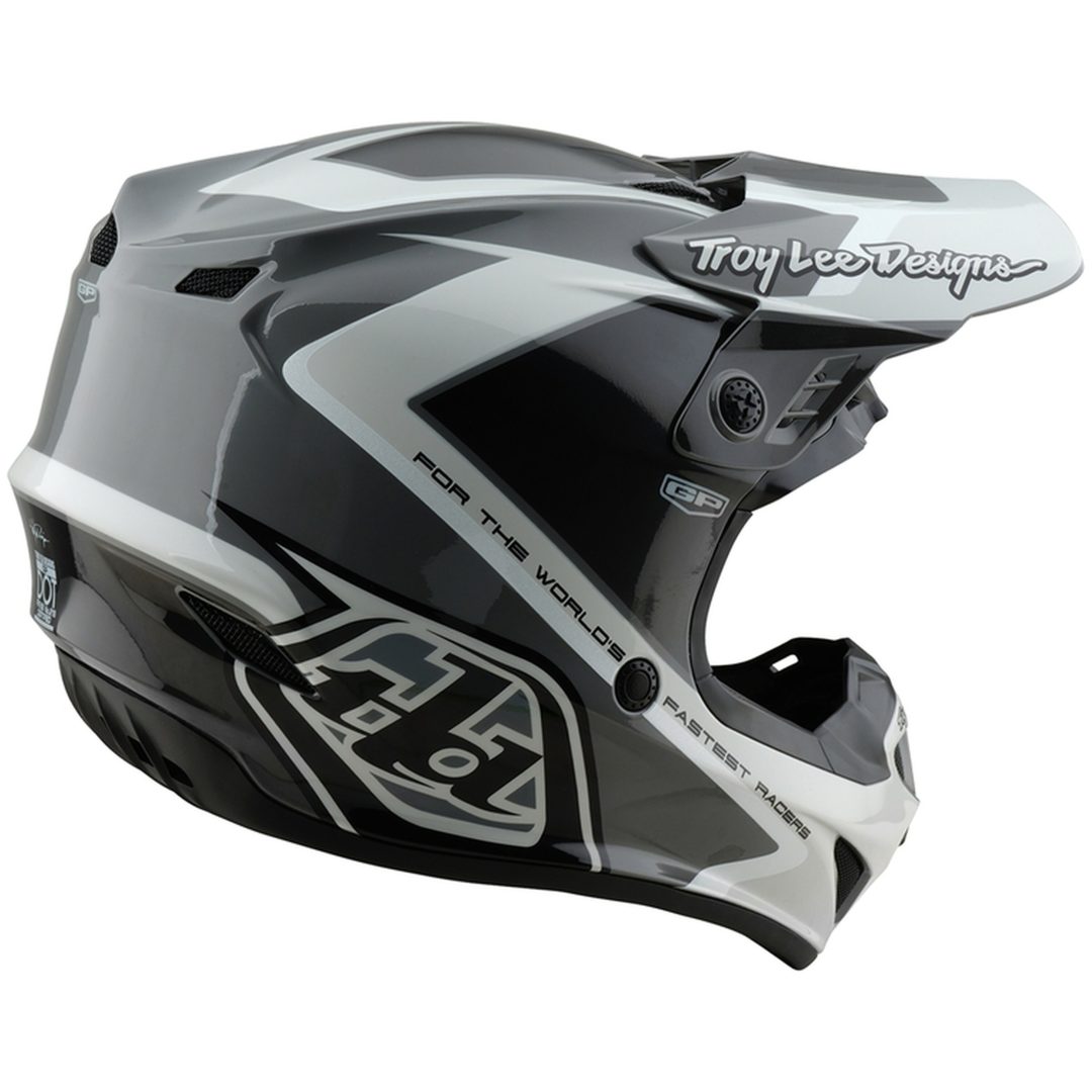 Crosshjälm GP Shutter Grå/Vit Blank TROY LEE DESIGNS Medium – bild 6
