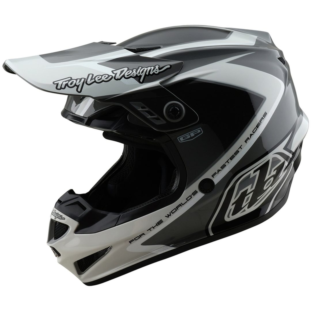 Crosshjälm GP Shutter Grå/Vit Blank TROY LEE DESIGNS Medium