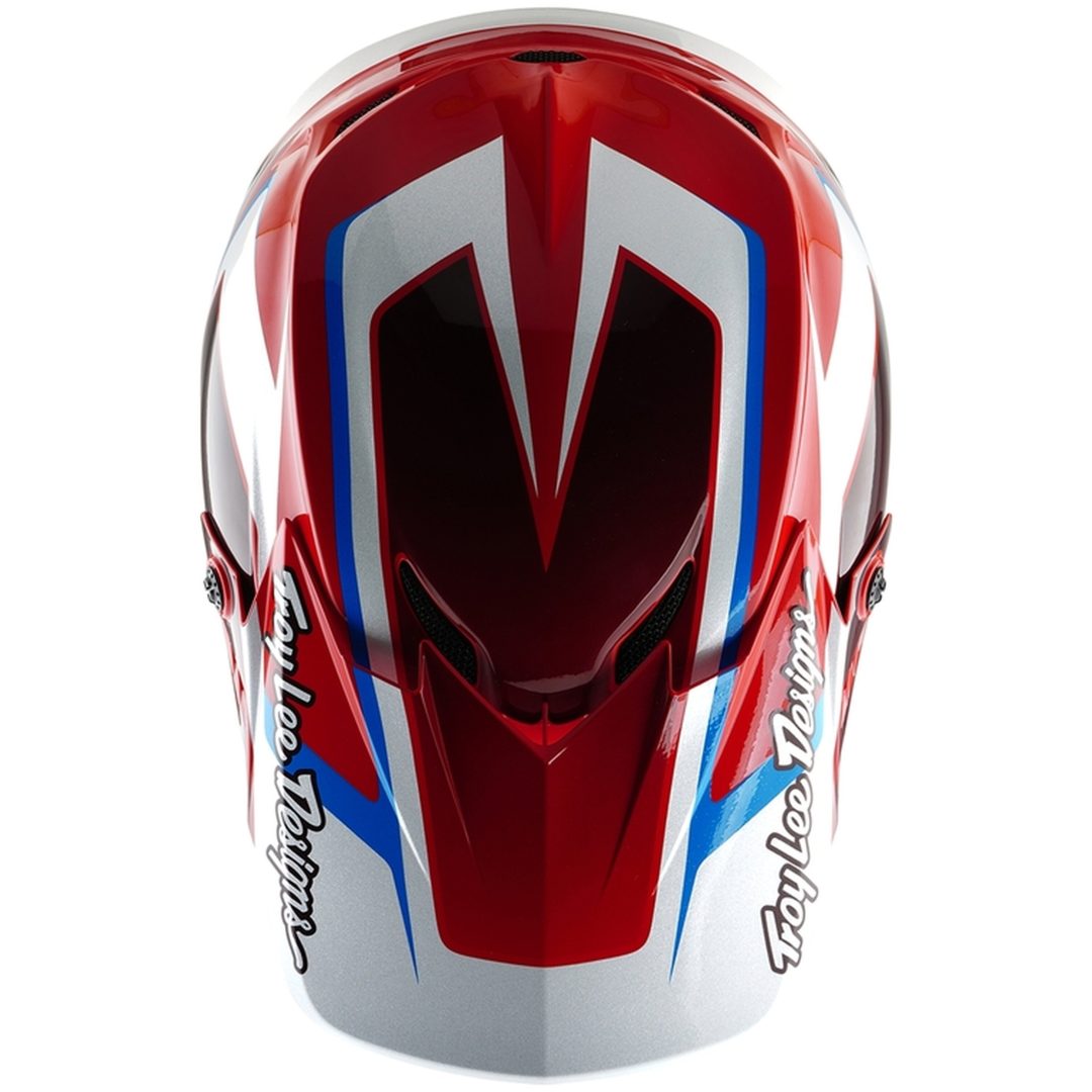 Crosshjälm GP Shutter Röd/Vit Blank TROY LEE DESIGNS Large Barn – bild 3
