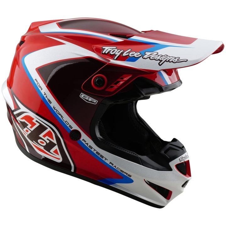 Crosshjälm GP Shutter Röd/Vit Blank TROY LEE DESIGNS Large Barn – bild 4