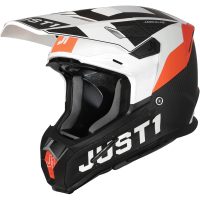 Crosshjälm J-22 Adrenaline Orange/Vit/Carbon Matt Just 1