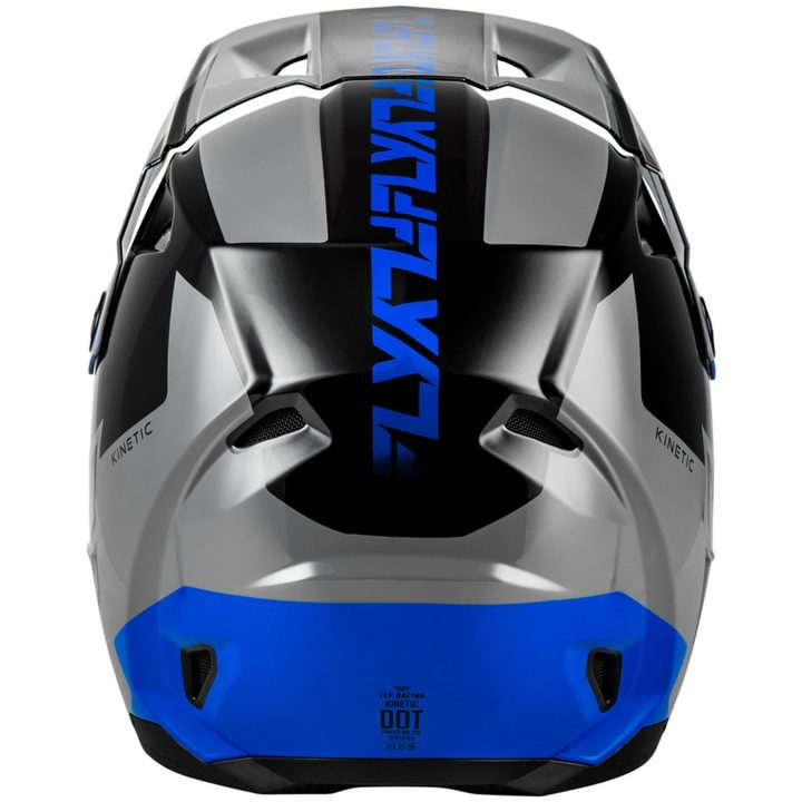 Crosshjälm Kinetic Crest Grå/Svart/Blå FLY RACING s – bild 4